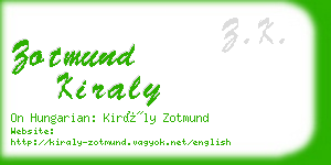 zotmund kiraly business card